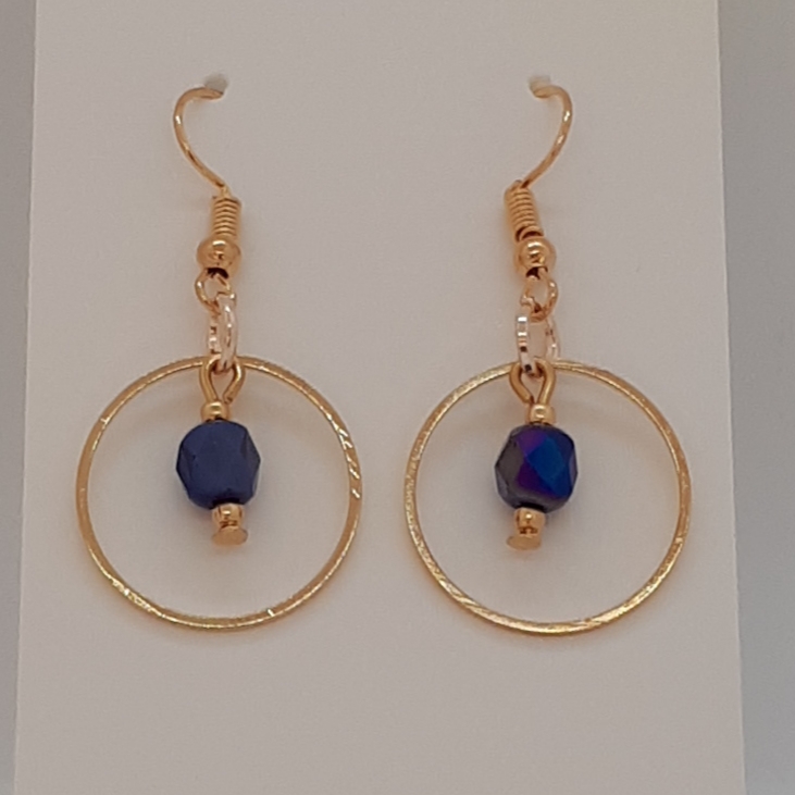 Earring-Gold-Crystal-CIrcle-(NB)-R40 Earring-Gold-Crystal-CIrcle-(NB)-R40