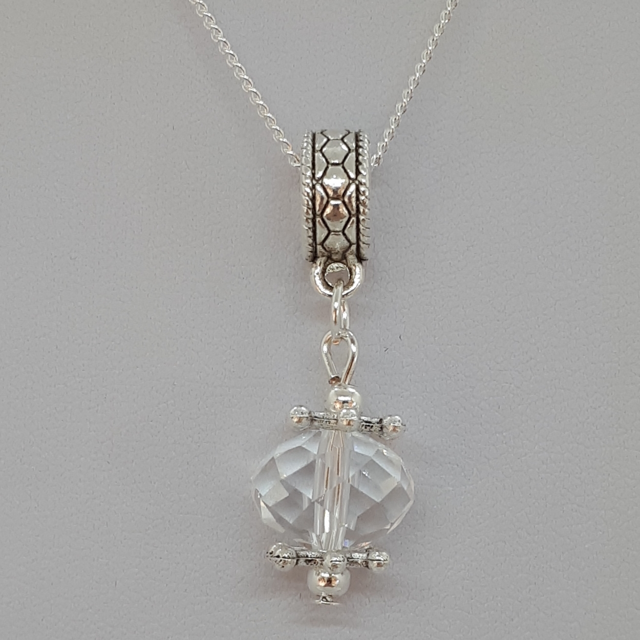 Pendant Silver Crystal SKU PSC0001R040