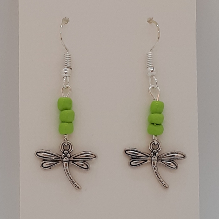 Earrings-Silver-Charm-Dragonfly-R30